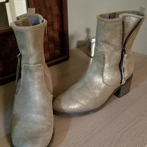 Clarks Metallic Leather Boots